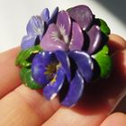 Ретро- брошь цветочного дизайна. Ручная немецкая единичная работа.4,5х4 см. .