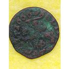 Солид (боратинка) 1666г. (3) литовский герб(платок на шее рыцаря). Более редкая разновидность. Монограмма HKPL, отметка МД-TLB. Ян II Казимир, без мц.