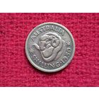 Австралия 1 шиллинг 1950 г. Серебро