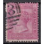 49.BrK. Великобритания. Колонии. Маврикий. Виктория. Стандарт. 17C. 1880 г. Mi.#56.