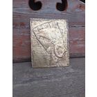 Старая,латунная, чеканка "Нефертити"ретро-ссср!