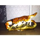 Статуэтка "собака с добычей" фарфор Гжель