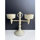 Подсвечник на две свечи латунь