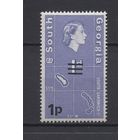 Южная Георгия остров /South Georgia island 1971** Карта, Елизавета II   Новый номинал