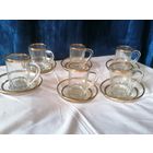 Пара кофейная, стекло, золочение, СССР, 1970-1990 гг.