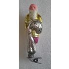 Игрушка ёлочная Старик и невод (сказка золотая рыбка), стекло. СССР