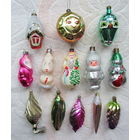 Елочные игрушки одним лотом. Стекло, СССР