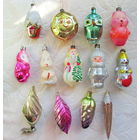 Елочные игрушки одним лотом. Стекло, СССР