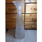 Очень старая ваза хрусталь, ручное гранение и гравировка.