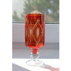 Бокал цветное красное стекло СССР 60-е гг