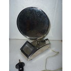 Дорожное 2-х стороннее зеркало с подсветкой. СССР. Тяжёлый хромированный металл