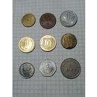 Монеты иностранные 9 шт., одним лотом. Старт с 2-х рублей. Смотрите другие лоты, много интересного.