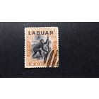 Великобритания. Лабуан\448с\  1900г Фауна  обезьяна