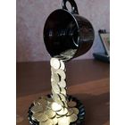 Денежная чашка. Панно из монет СССР. Аукцион с 1.00 руб.