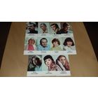 Календарики 1986 "Укррекламфильм" Актеры. Артисты. 11 шт. одним лотом