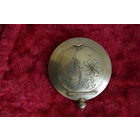 Пудреница + бутылочка ( 2 в одном ) , серебро 875 пр. голова  ( 25,8 гр )