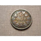 Германия 1/2 марки 1905 J Серебро 900 2.77 g (по каталогу)