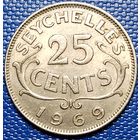 Сейшелы 25 центов 1969 г.