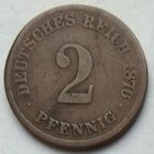 Германия 2 пфеннига 1876 г.