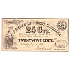 США, конфедерация, Северная Каролина, 1862 г., 25 центов.  Редкие!