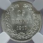 25 пенни 1917 без корон MS-65