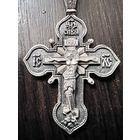Большой крест двусторонний спас богородица 925 с рубля