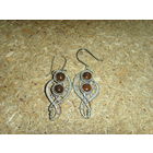 Серьги СССР . Камень . Мельхиор