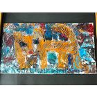 Картина масло Тимофеев Виктор Евгеньевич Кот 2018 29х34см