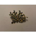 Брошь Веточка стразы Аврора Бореалис Англия винтаж