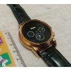 Наручные часы Patek Philippe Skeleton. На ходу. Механика. Заявлено-покрытие золотом 750* Календарь (день недели+месяц), восход/заход солнца-работают, родной кожаный ремешок, привезены из Швеции.