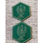 Петлицы  полевые ПВ РБ, ранний тип эмблемы.