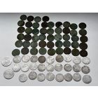 Большой лот серебренных монет времён Речи Посполитой - 77 штук