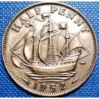 Великобритания 1/2 пенни 1952 г.