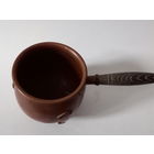 Кашпо турка гляк на деревянной ручке