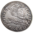 Речь Посполитая: Литва и Польша, трояк/ 3 гроша (м.д. Рига) 1592 г., 3 Grossus (Riga) - 15 9Z, состояние AUnc, Жигимонт III