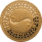 Знаки зодиака.2011 год. Рыбы. Футляр и сертификат