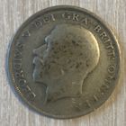 Монета 1/2 кроны 1921 год. Великобритания. Король Георг V.