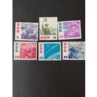 ГДР 1961 Полная серия марок "Визит советского космонавта Германа Титова в ГДР" (гашение 4 марки с клеем, 2 без клея, на всех есть следы наклеек) Mi.863-868 каталог 12.00 евро