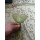 Конфетница.Сахарница Зелёное стекло. Стеклозавод Неман