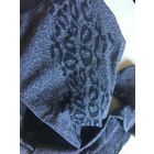 Колготки Англия 80 ден р 3 Цвет меланж серо чёрный Сбоку по ноге рисунок под леопарда