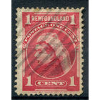 Британские колонии - Ньюфаундленд - 1897г. - королева Виктория, 1 с - 1 марка - гашёная [Mi 59]. #3-WB-92-A-1