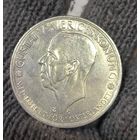 С рубля без мц! 5 крон 1935 Швеция крупное серебро! Яркая! Нечастая!