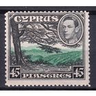113.BrK. Великобритания. Колонии. Кипр. Георг VI. Архитектура и пейзажи. 1938 г. 45P. Mi.#152.