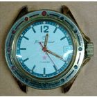 Винтажные наручные часы Восток Командирские 17 камней  сделано в СССР , водонепроницаемые , работоспособность не известна , без ремешка .