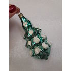 Игрушка ёлочная заснеженная Ёлка, стекло. СССР