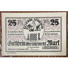 Нотгельд 25 пфеннигов 1921 год. Штрёбек. Веймарская республика