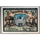 Германия, нотгельды, 50 пфеннигов 1921 год, Вайнштадт, 489.1a, Рв печать черная, вар. 6