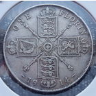 Великобритания 1 флорин 1914 года, UNC. Герб. Король Георгий V. Холдер. Серебро 925! Сторгуй за свою цену, предложи обмен!