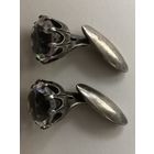 Запонки СССР Горный Хрусталь Серебро 875 проба