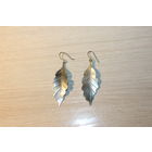 Металлические серьги листочки, времён СССР.